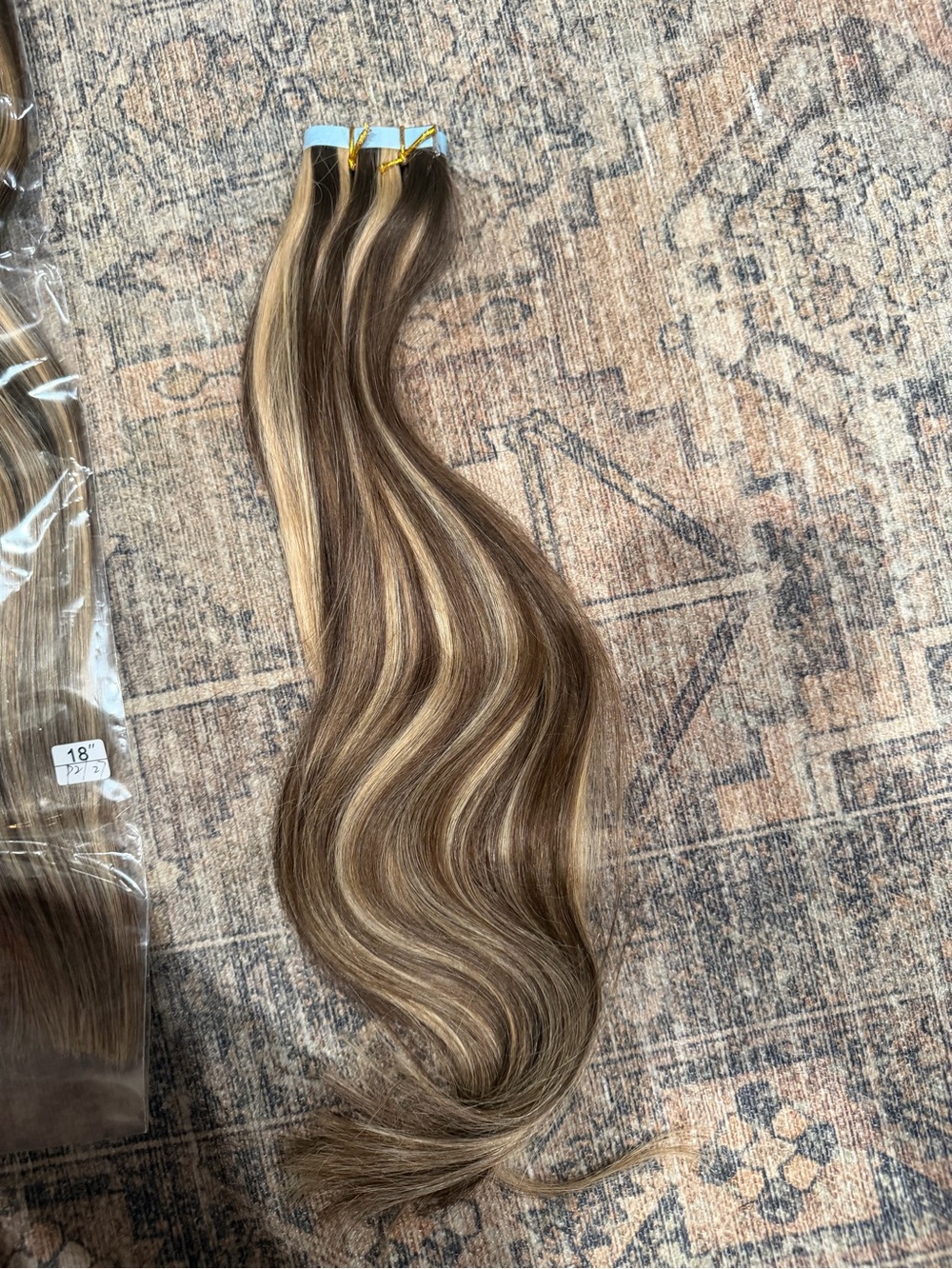 Brand new 18” tape in weft hair extensions